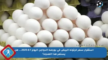 استقرار سعر كرتونة البيض في بورصة الدواجن اليوم 1-8-2025… هل يستمر هذا الهدوء؟